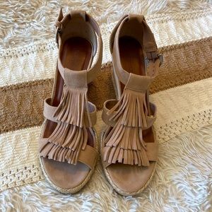 Bernardo suede wedges